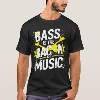 ベーコンビート- Bass Lover's Tee for Musicグルメ Tシャツ