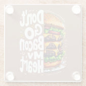 ベーコンマイフードプンおもしろいに行くな ガラスコースター (裏面)