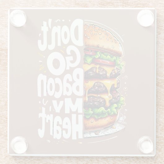 ベーコンマイフードプンおもしろいに行くな ガラスコースター (裏面)