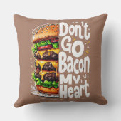 ベーコンマイフードプンおもしろいに行くな クッション (裏面)