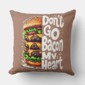 ベーコンマイフードプンおもしろいに行くな クッション (正面)