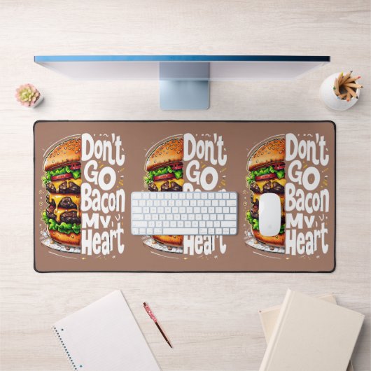 ベーコンマイフードプンおもしろいに行くな デスクマット (オフィス1)