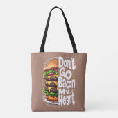 ベーコンマイフードプンおもしろいに行くな トートバッグ (裏面)