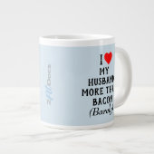 ベーコンマグブルー(20oz)よりも夫が大好き ジャンボコーヒーマグカップ (正面右)
