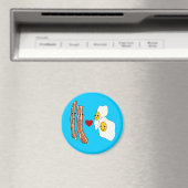 ベーコンラブスエッグベーコンおもしろいデザイン マグネット (インサイチュ (食洗機))