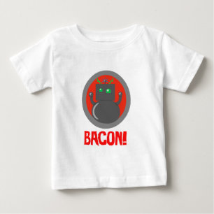 ベーコンロボット乳児Tシャツ ベビーTシャツ