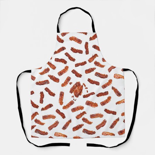 ベーコン好きのフライドベーコンスライスおもしろい エプロン (正面)
