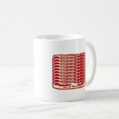 ベーコン好きのベーコンストリップ コーヒーマグカップ (正面右)
