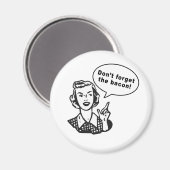 ベーコン忘れを止めろ!おもしろいベーコンデザイン マグネット (正面/裏面)