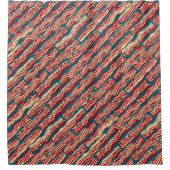 ベーコン最高のパターン シャワーカーテン (正面)