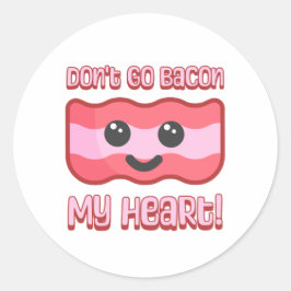 ベーコン行くなハート!かわいいベーコン漫画 ラウンドシール