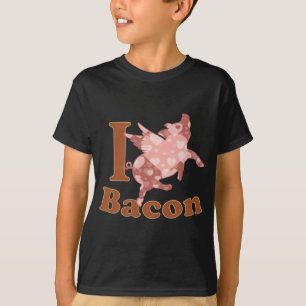 ベーコン豚が大好飛んでいるき Tシャツ