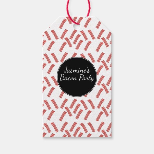 ベーコン食べパーティーの年齢に感謝 ギフトタグ (正面)