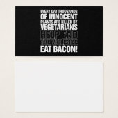 ベーコン食べメンおもしろいシェフBbqファーザーズ日誕生日 (正面&裏面)