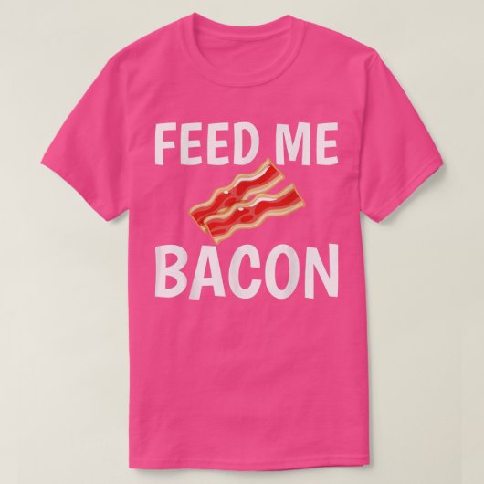 ベーコン食べ物を与えピグ好きおもしろいのための私ベーコン1366 Tシャツ (デザイン正面)