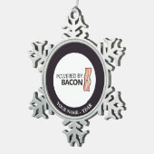 ベーコン2によって動力を与えられる スノーフレークピューターオーナメント (右)