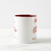 ベーコン: あなたのマグでの上 ツートーンマグカップ (中央)