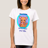 ベーコン: かみ傷猫ごとのより多くのnoms tシャツ (正面)
