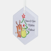 ベーコン&アボカドクリスマスオーナメント – フェスティバル食品 ガラスオーナメント (正面左)