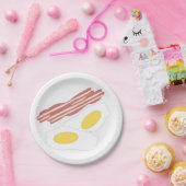 ベーコン・エッグのデザイン ペーパープレート (パーティー)