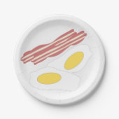 ベーコン・エッグのデザイン ペーパープレート (正面)