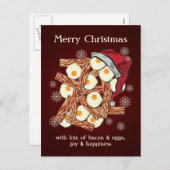 ベーコン・エッグのメリークリスマス シーズンポストカード (正面/裏面)