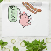 ベーコン・エッグの悪夢 キッチンタオル (折り畳み)