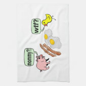 ベーコン・エッグの悪夢 キッチンタオル (縦)