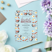 ベーコン&エッグスブレックファーストブランチブライダルシャワー アクリル招待状 (インサイチュ (ウェディング))