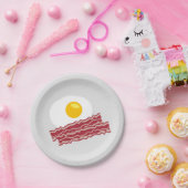 ベーコン&エッグブレックファースト紙パーティープレート ペーパープレート (パーティー)