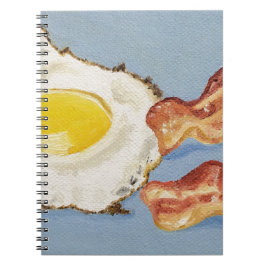 ベーコン&エッグブレックファ絵を描ースト ノートブック