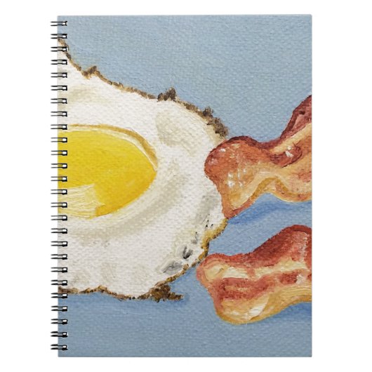 ベーコン&エッグブレックファ絵を描ースト ノートブック (正面)