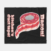 ベーコン！...キッチンのダクトテープ！ フリースブランケット (正面(横))