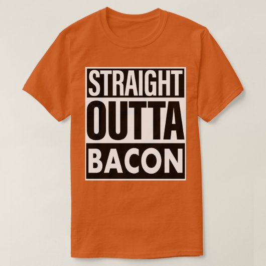 ベーコン ネーム ストレート アウトタ ベーコン Tシャツ (デザイン正面)