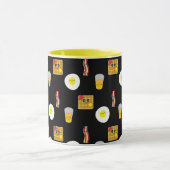 ベーコン、卵、ワッフル、オレンジジュース マグカップ (中央)