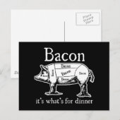 ベーコン：夕食の材料だ。 ポストカード (正面/裏面)
