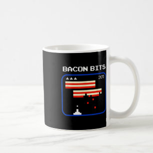 ベーコン 8ビットのビデオゲームプレーヤー レトロなオタク ギーク コーヒーマグカップ