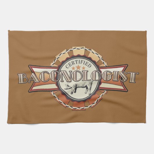 ベーコンLOVE認定細菌学者 キッチンタオル (横)
