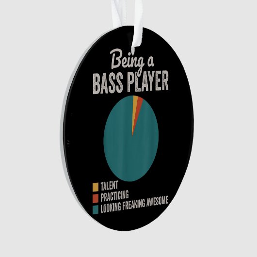 ベーシストミュージシャンのバスギタおもしろいープレーヤーであること オーナメント (正面)