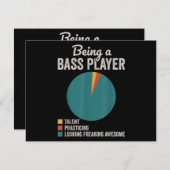 ベーシストミュージシャンのバスギタおもしろいープレーヤーであること シーズンカード (正面/裏面)