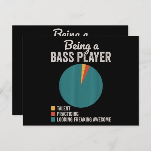 ベーシストミュージシャンのバスギタおもしろいープレーヤーであること シーズンカード (正面/裏面)