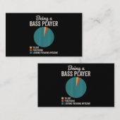 ベーシストミュージシャンのバスギタおもしろいープレーヤーであること 名刺 (正面/裏面)