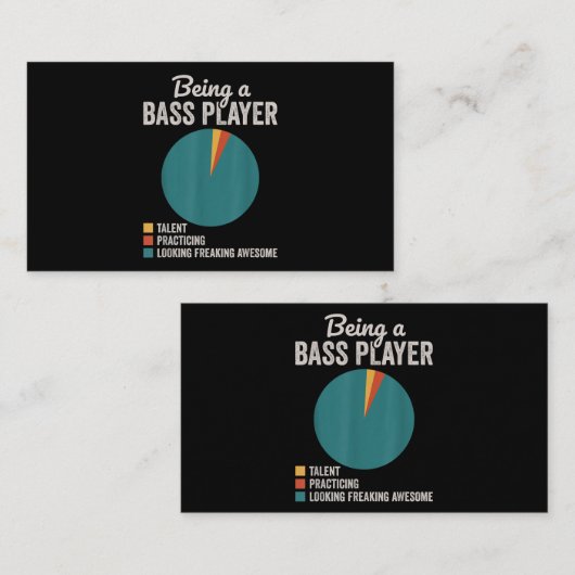 ベーシストミュージシャンのバスギタおもしろいープレーヤーであること 名刺 (正面/裏面)
