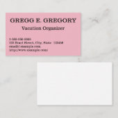 ベーシックおよびエレガント休暇オーガナイザーの名刺 名刺 (正面/裏面)