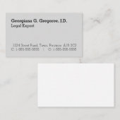 ベーシックおよびハンブル弁護士名刺 名刺 (正面/裏面)