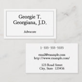 ベーシックおよびプレーンアドボケータ名刺 名刺 (正面/裏面)