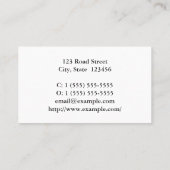 ベーシックおよびミニマルプロフェッショナル名刺 名刺 (裏面)