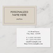 ベーシックおよびミニマルプロフェッショナル名刺 名刺 (正面/裏面)