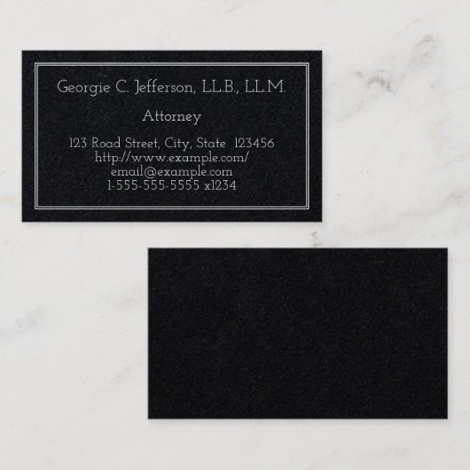 ベーシックおよびミニマル弁護士名刺 名刺 (正面/裏面)