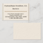 ベーシックおよび保守的なバレースターの名刺 名刺 (正面/裏面)